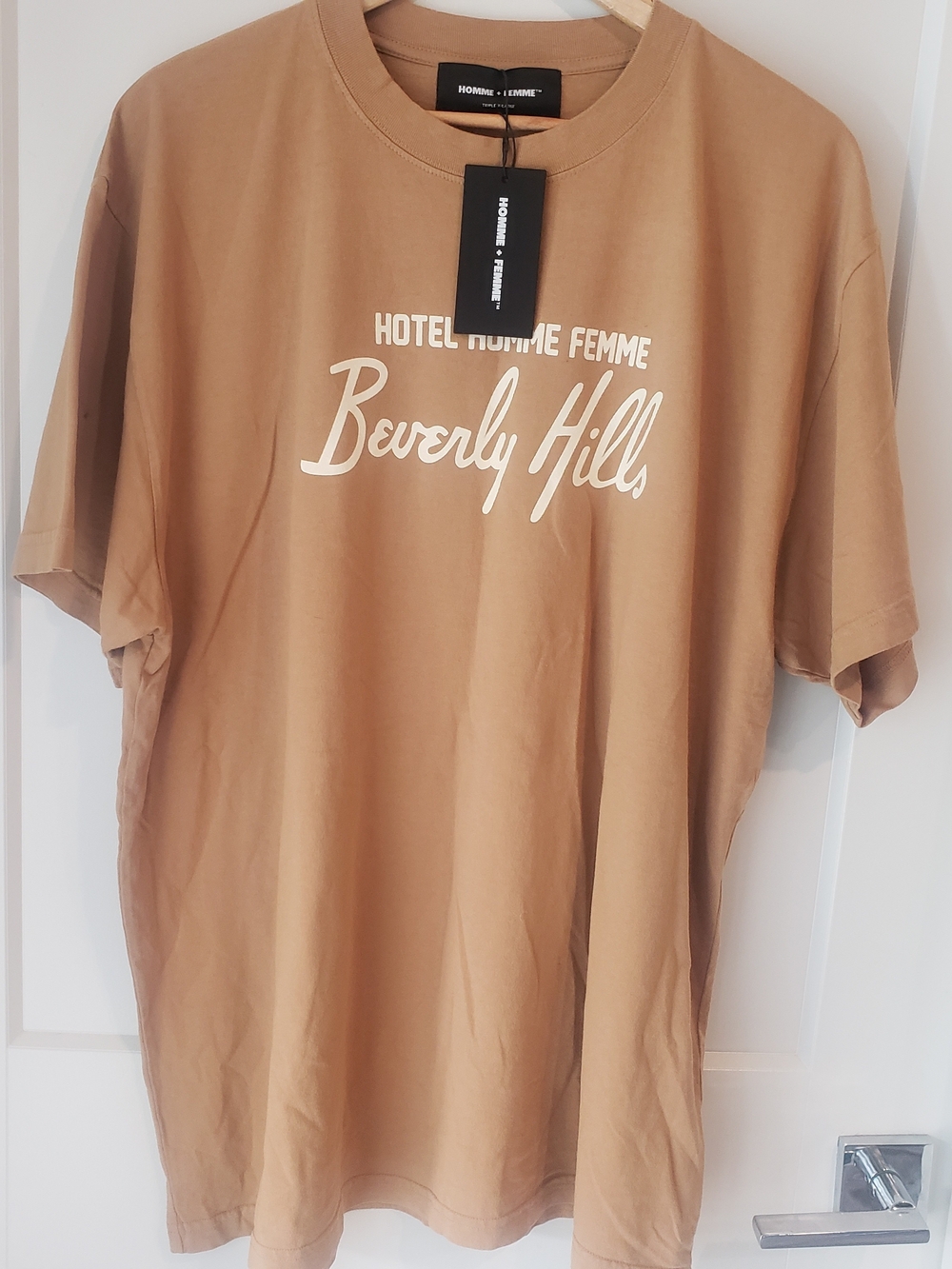 Homme + Femme Beverly Hills Short-Sleeve Tee - Tan